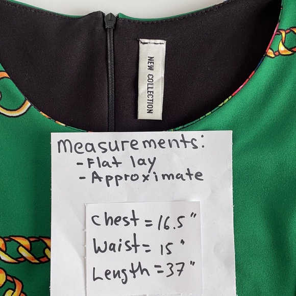 NEW COLLECTION green flowered dress - Picture 5 of 6